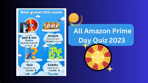 amazon prime day quiz 50000|Amazon Prime Day special Quiz Answers (All) Win ₹75000.
